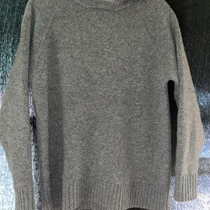 Madewell Heather Gray Knit Pullover cashmere and wool blend